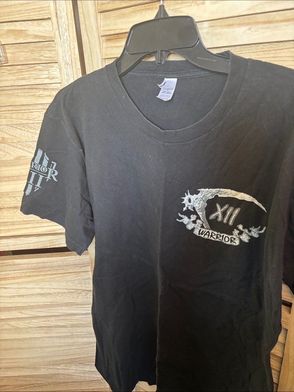 American Apparel Black XII Warrior Graphic Tee Large